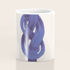 Minimalist Knot Art in Rich Blue Tones Elegant Abstract Illustration Coffee Mug Gallery Image 4