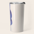 Minimalist Knot Art in Rich Blue Tones Elegant Abstract Illustration Travel Mug Gallery Image 2