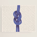 Minimalist Knot Art in Rich Blue Tones Elegant Abstract Illustration Jigsaw Puzzle Gallery Image 1