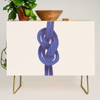 Minimalist Knot Art in Rich Blue Tones Elegant Abstract Illustration Credenza Gallery Image 1