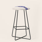Minimalist Knot Art in Rich Blue Tones Elegant Abstract Illustration Stool Gallery Image 1