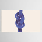 Minimalist Knot Art in Rich Blue Tones Elegant Abstract Illustration Tablecloth Gallery Image 2