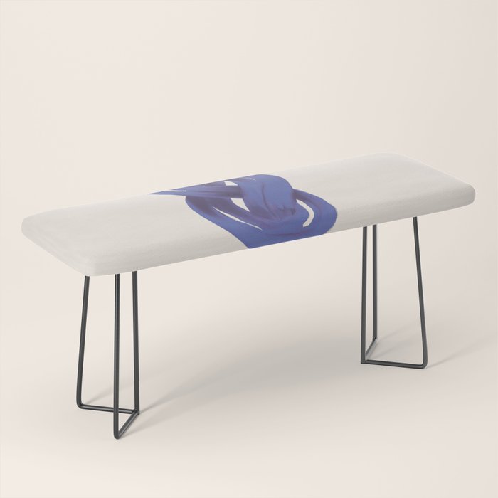 Minimalist Knot Art in Rich Blue Tones Elegant Abstract Illustration Bench Gallery Image 1