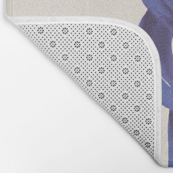 Minimalist Knot Art in Rich Blue Tones Elegant Abstract Illustration Bath Mat Gallery Image 2