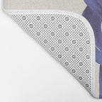 Minimalist Knot Art in Rich Blue Tones Elegant Abstract Illustration Bath Mat Gallery Image 2
