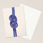 Minimalist Knot Art in Rich Blue Tones Elegant Abstract Illustration Stationery Card Gallery Image 2