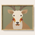 Red Deer Animal Portrait Serving Tray Gallery Image 1