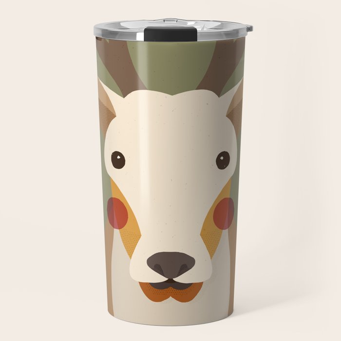 Red Deer Animal Portrait Travel Mug Gallery Image 1