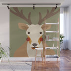 Red Deer Animal Portrait Wall Mural Gallery Image 1