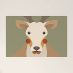 Red Deer Animal Portrait Welcome Mat Gallery Image 1