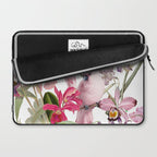 Vintage & Shabby Chic Pink Cockatoo Tropical Flower Jungle Laptop Sleeve Gallery Image 2