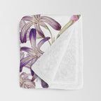 Vintage & Shabby Chic Pink Cockatoo Tropical Flower Jungle Throw Blanket Gallery Image 3