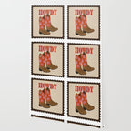 Howdy Cowgirl - Coral & Pink Wallpaper Gallery Image 2