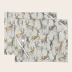 Fall Winter Woodland Deer Animals Placemat Gallery Image 1