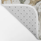 Fall Winter Woodland Deer Animals Bath Mat Gallery Image 2