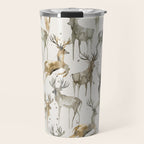 Fall Winter Woodland Deer Animals Travel Mug Gallery Image 1