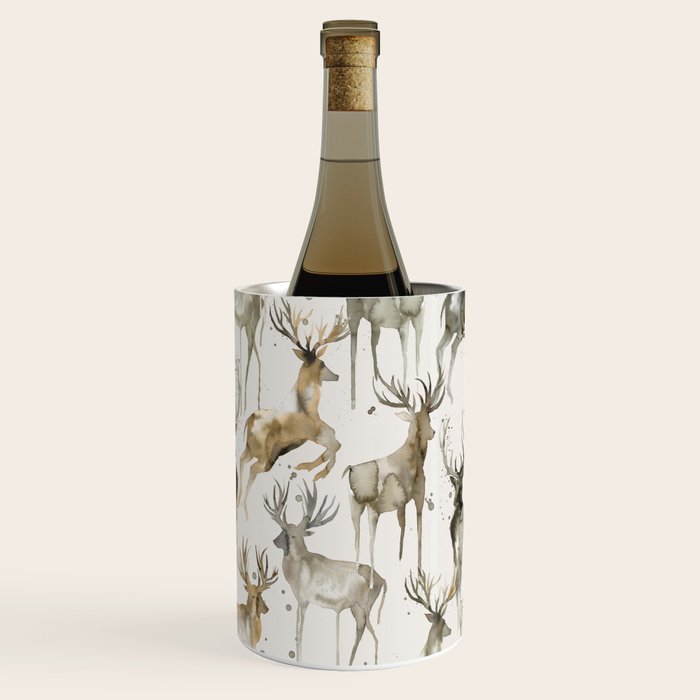 Fall Winter Woodland Deer Animals Wine Chiller Gallery Image 1