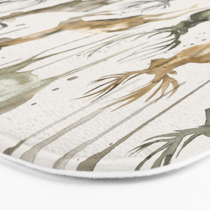 Fall Winter Woodland Deer Animals Bath Mat Gallery Image 3