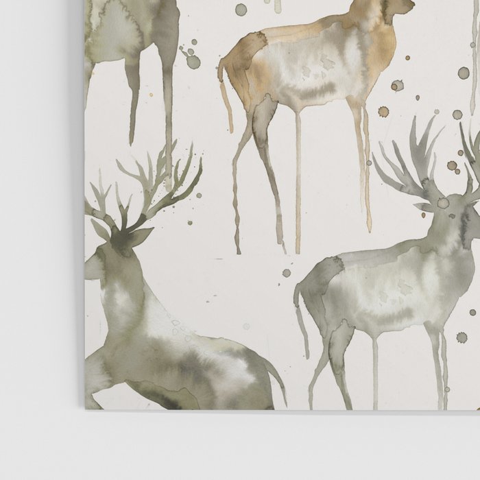 Fall Winter Woodland Deer Animals Poster Gallery Image 3