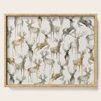 Fall Winter Woodland Deer Animals Serving Tray Gallery Image 1