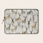 Fall Winter Woodland Deer Animals Laptop Sleeve Gallery Image 1