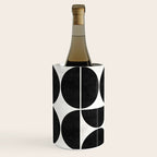 Mid-Century Modern Pattern No.3 - Black and White Wine Chiller Gallery Image 3