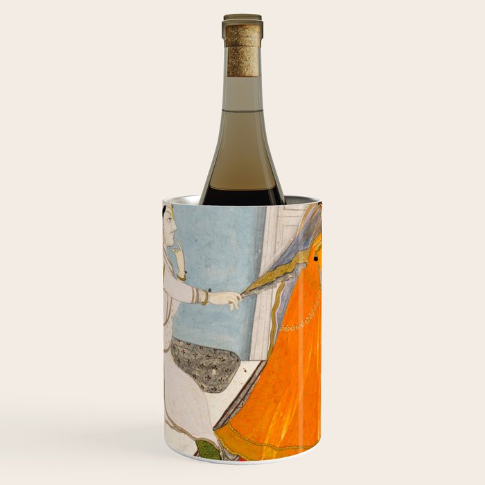 The Timid Bride Indian Painting Miniature  Wine Chiller Gallery Image 1