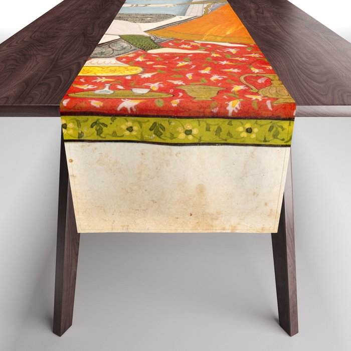 The Timid Bride Indian Painting Miniature  Table Runner Gallery Image 1