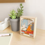 The Timid Bride Indian Painting Miniature  Mini Art Print Gallery Image 2
