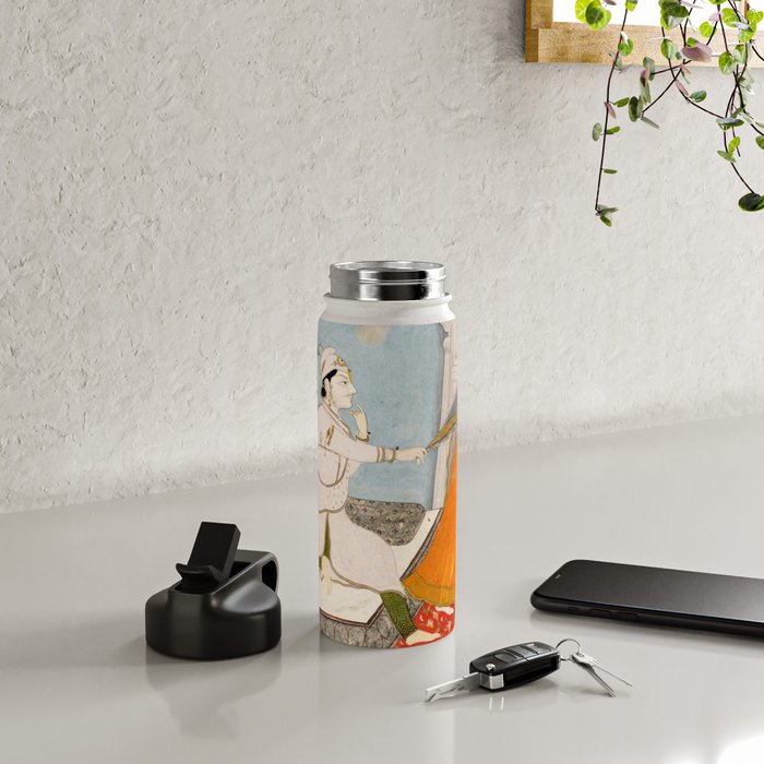 The Timid Bride Indian Painting Miniature  Water Bottle Gallery Image 4