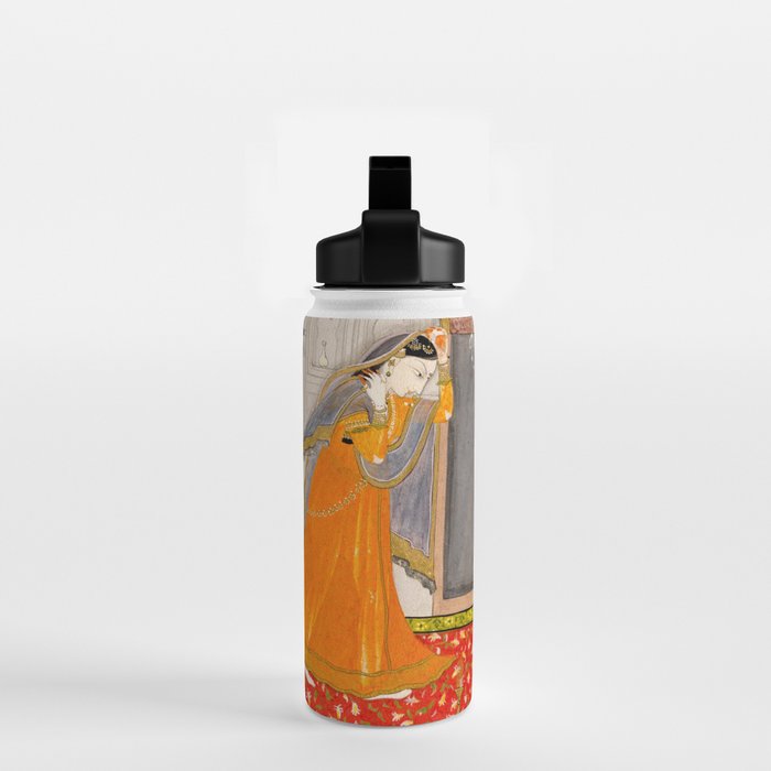 The Timid Bride Indian Painting Miniature  Water Bottle Gallery Image 2