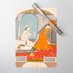 The Timid Bride Indian Painting Miniature  Wrapping Paper Gallery Image 1