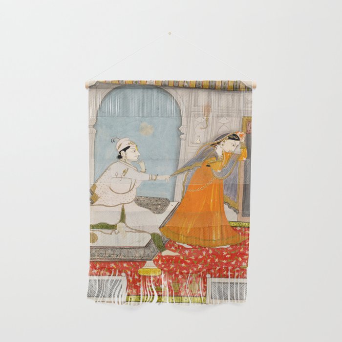 The Timid Bride Indian Painting Miniature  Wall Hanging Gallery Image 1