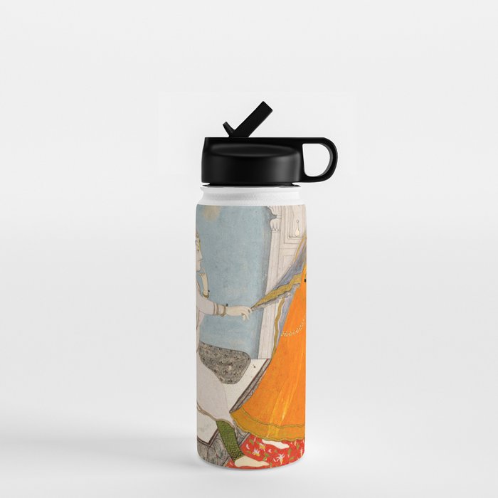 The Timid Bride Indian Painting Miniature  Water Bottle Gallery Image 1