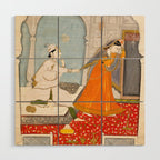 The Timid Bride Indian Painting Miniature  Wood Wall Art Gallery Image 1
