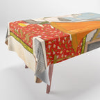 The Timid Bride Indian Painting Miniature  Tablecloth Gallery Image 1