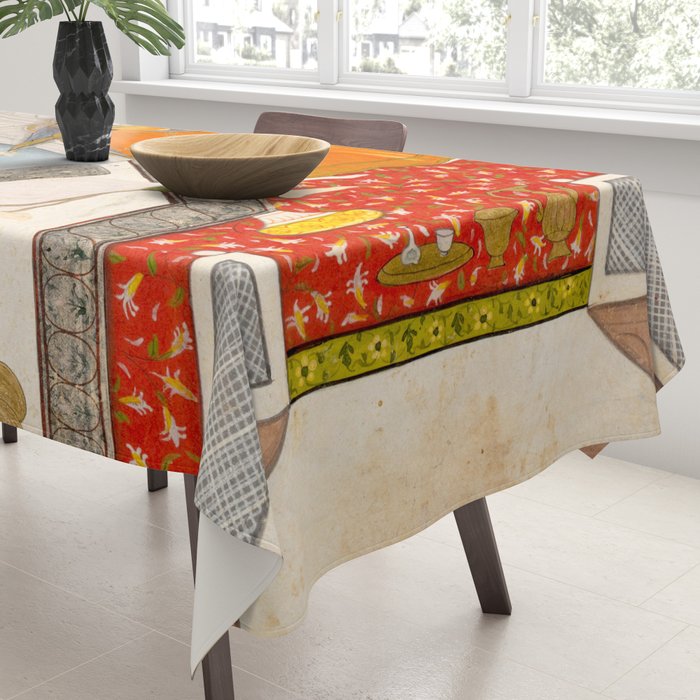 The Timid Bride Indian Painting Miniature  Tablecloth Gallery Image 3