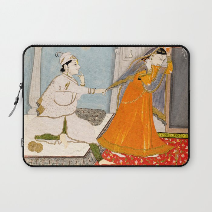 The Timid Bride Indian Painting Miniature  Laptop Sleeve Gallery Image 1