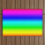 Modern Bright Rainbow Colors Ombre Outdoor Rug Gallery Image 1