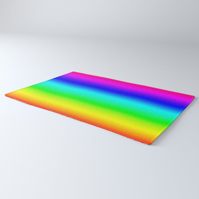 Modern Bright Rainbow Colors Ombre Rug Gallery Image 3