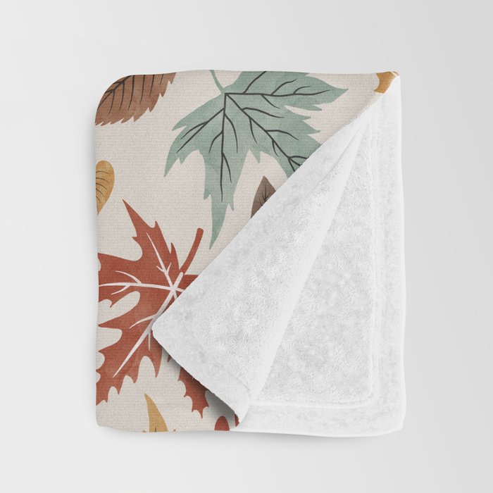 Autumn leaves fall IU Throw Blanket Gallery Image 3