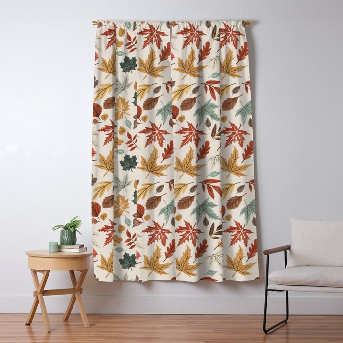 Autumn leaves fall IU Window Curtain Gallery Image 1