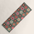 Winter Quilt Stars: Festive Mosaic in Jewel Tones Yoga Mat Gallery Image 1