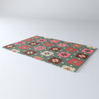 Winter Quilt Stars: Festive Mosaic in Jewel Tones Rug Gallery Image 3