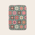 Winter Quilt Stars: Festive Mosaic in Jewel Tones Bath Mat Gallery Image 1