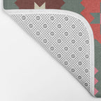 Winter Quilt Stars: Festive Mosaic in Jewel Tones Bath Mat Gallery Image 2