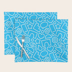 Abstract doodle shape art pattern Placemat Gallery Image 1