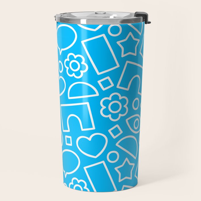 Abstract doodle shape art pattern Travel Mug Gallery Image 2