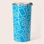 Abstract doodle shape art pattern Travel Mug Gallery Image 2