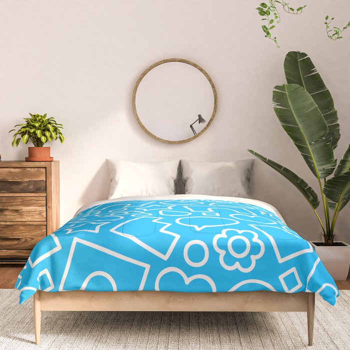 Abstract doodle shape art pattern Comforter Gallery Image 3
